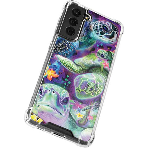 Rainbow Sea Turtles by Sheena Pike Galaxy S21 FE Clear Case